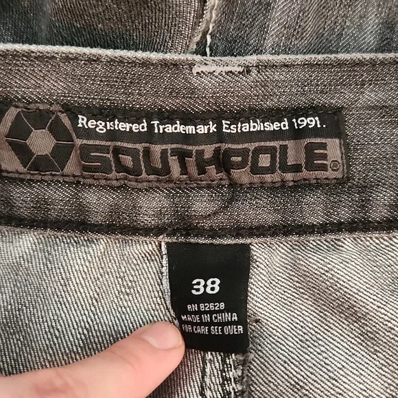 Gray South Pole Men's Shorts - Picture 2 of 12